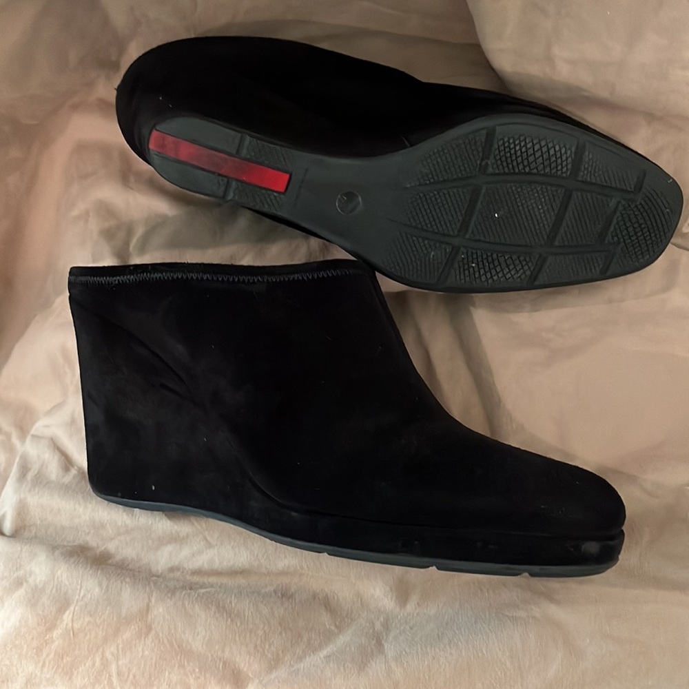 Prada suede wedge booties - Picture 5 of 5